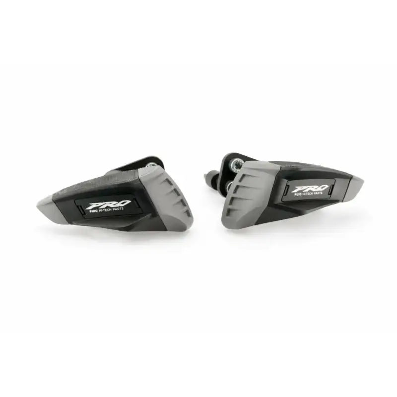 Black and gray bicycle pedals with textured grip for Frame Sliders Pro 2.0 RV parts