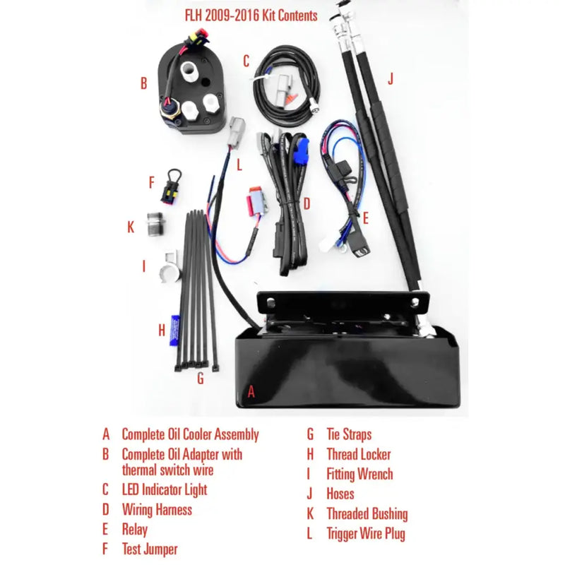ULTRACOOL Front Mount Oil Cooler Tc Touring `09 16 Gloss Blk