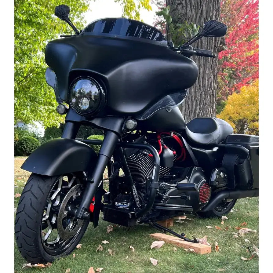 Front Mount Oil Cooler Tc Touring `09 16  Gloss Blk 