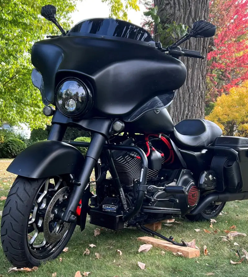Front Mount Oil Cooler Tc Touring `09 16  Gloss Blk 