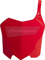 Front Number Plate Red - Powersports