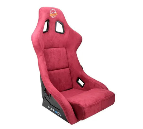 Red suede racing bucket seat from FRP Bucket Seat PRISMA Edition Large