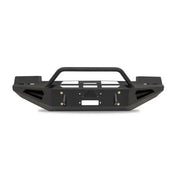 Fab Fours 2005-2007 Ford Sd F250-F550 Red Steel Bumper Front View – Durable Black Steel Construction with Aggressive Design