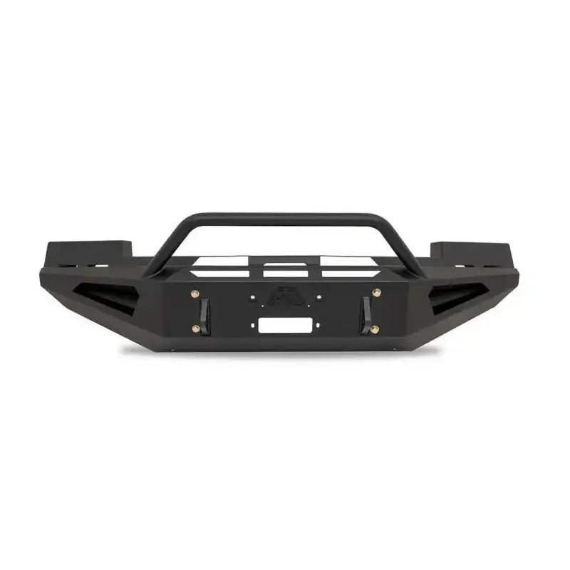 Fab Fours 2005-2007 Ford Sd F250-F550 Red Steel Bumper Front View – Durable Black Steel Construction with Aggressive Design