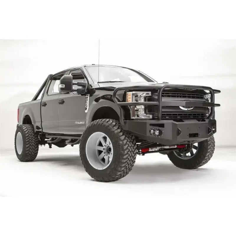 Fab Fours FS17-A4150-1 Winch Bumper on 2017 Ford F250-350, Black and Gray Finish, Rugged and Stylish Front-End Protection