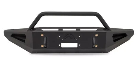 FS17-RS4162-1 Fab Fours 2017-2019 Ford Super Duty F250-F550 Red Steel bumper with durable construction and sleek design for enhanced style and functionality.