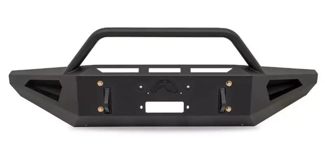 FS17-RS4162-1 Fab Fours 2017-2019 Ford Super Duty F250-F550 Red Steel bumper with durable construction and sleek design for enhanced style and functionality.