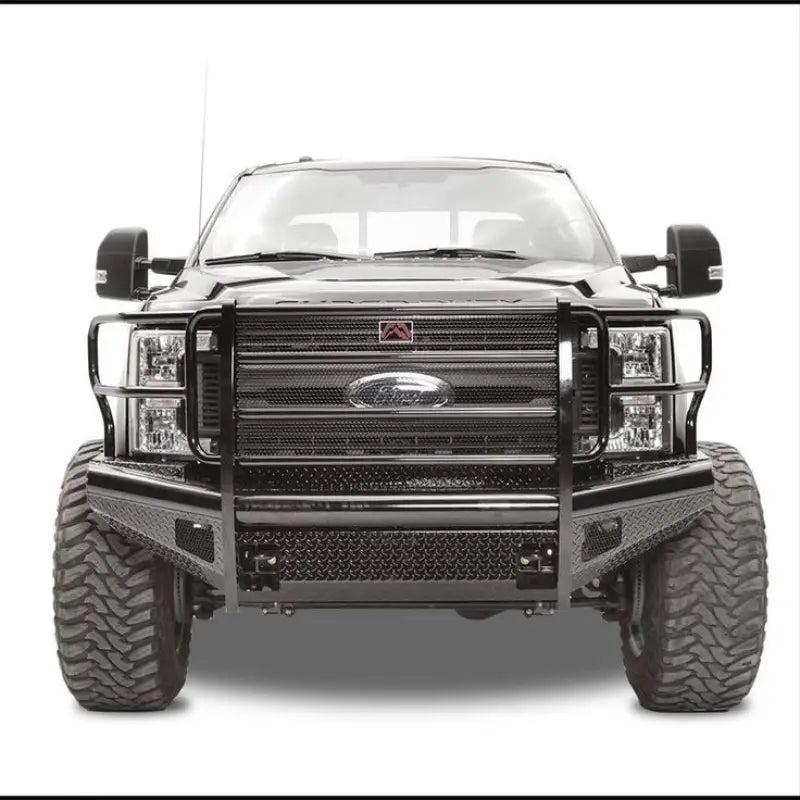 Ford F250-550 with FS17-S4160-1 Fab Fours Ranch Front Bumper, showcasing rugged design and durability.