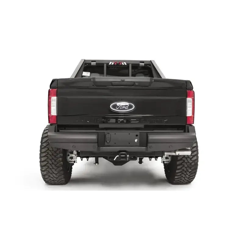 FS17-U4150-1 Fab Fours 17 Fd F250-350 Elte Rear Bumper on a Ford Super Duty.