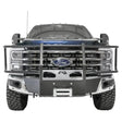 Front view of a truck equipped with an FS23-N5970-1 Fab Fours Winch Mount, showcasing robust construction and seamless integration for enhanced off-road performance, Winches & Hitches, AVADA - Best Sellers, Must Haves