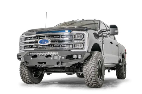 FS23-X5951-1 Fab Fours Matrix Front Bumper on a Truck, Enhances Aesthetic Appeal and Provides Superior Front-End Protection.