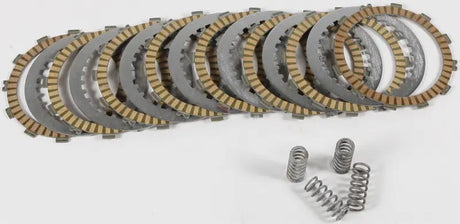 Motorcycle clutch fiber spring kit with steel clutch plates and springs for durable clutch fiber performance