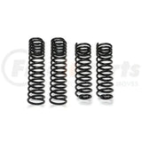 Four black coil springs on FT20342 Fabtech aluminum shock mount bushing for vehicle’s suspension