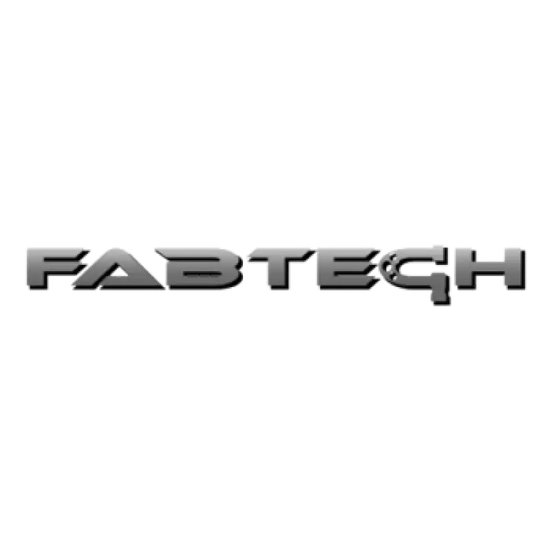 Metallic FABTECH logo on FT20349 Fabtech Rear Brake Line Bracket for rear brake line upgrade