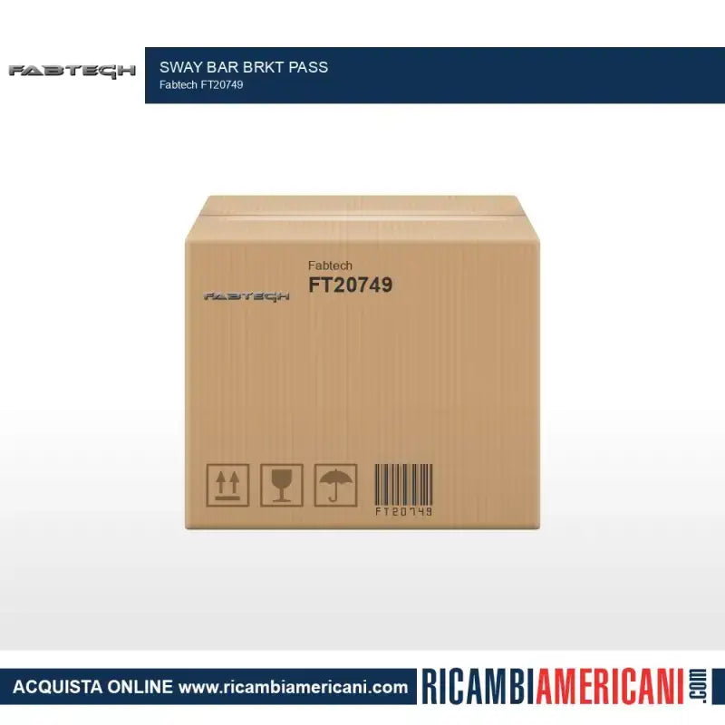 Cardboard shipping box for FT20749 Fabtech Sway Bar Bracket Pass, sway bar part