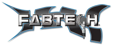 Fabtech logo with a micrometer showing the durable sway bar link for rear sway bar replacement