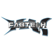 Fabtech logo with a micrometer showing the durable sway bar link for rear sway bar replacement