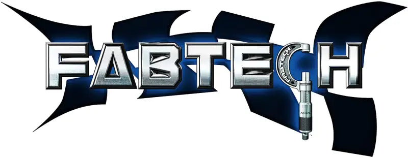 Fabtech logo plates with a micrometer for FT90023 Fabtech Logo design
