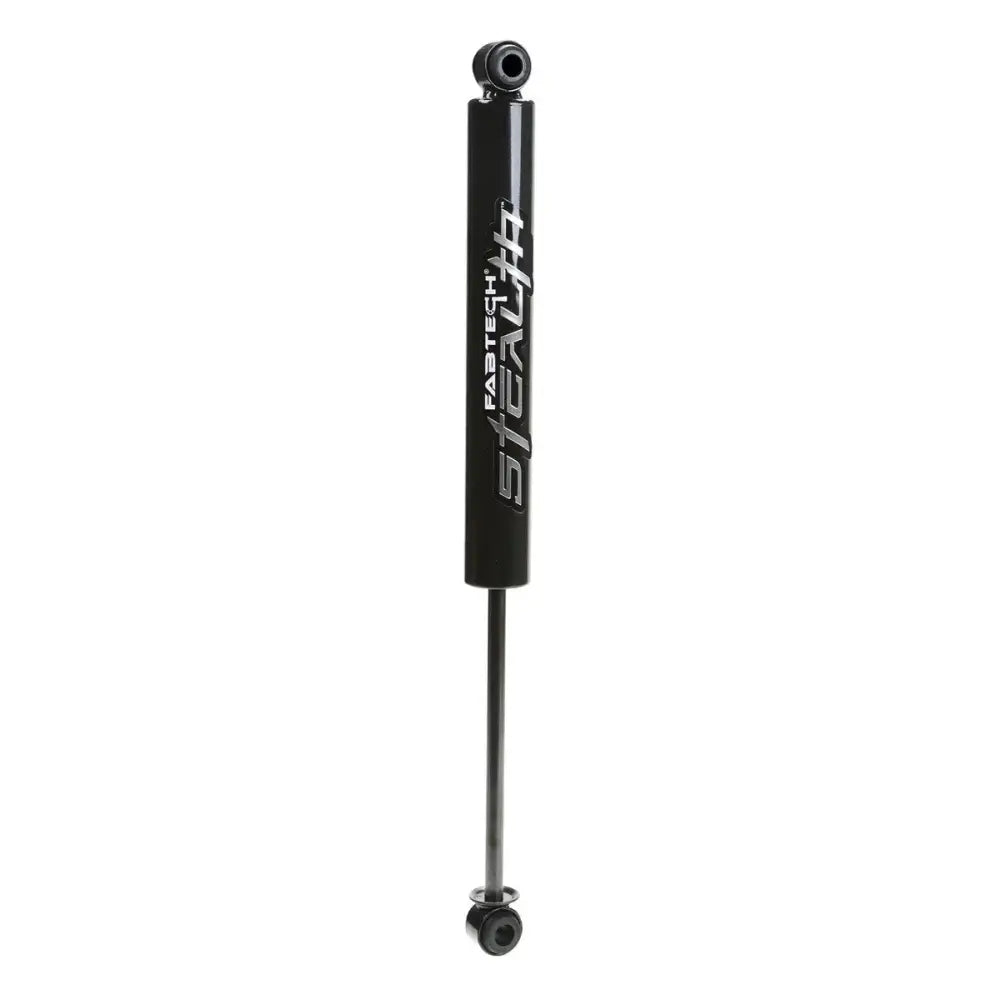 FTS6017 Fabtech Stealth Monotube shock absorber in black with silver accents