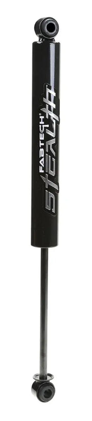 FTS6017 Fabtech Stealth Monotube shock absorber in black with silver accents