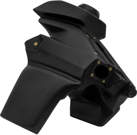 Black ATV fuel tank with mounting holes for RV parts & accessories, gas black finish