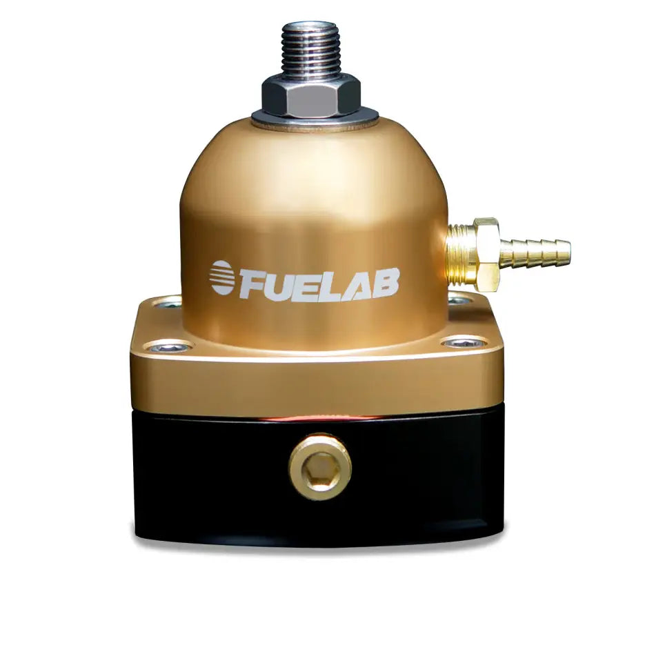 Fuelab 53501-5 Fuelab 535 EFI Adjustable Mini FPR 25-90 PSI (2) -6AN In (1) -6AN Return - Gold