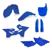 Full Plastic Kit Blue for off-road vehicles, includes front fender, front number plate, lower fork cover set, radiator scoops, side panels, and rear fender; perfect for RV, automotive, powersports, marine, exterior, truck accessories, interior, truck bed, RV parts, apparel, helmets, racing, riding, BMX.