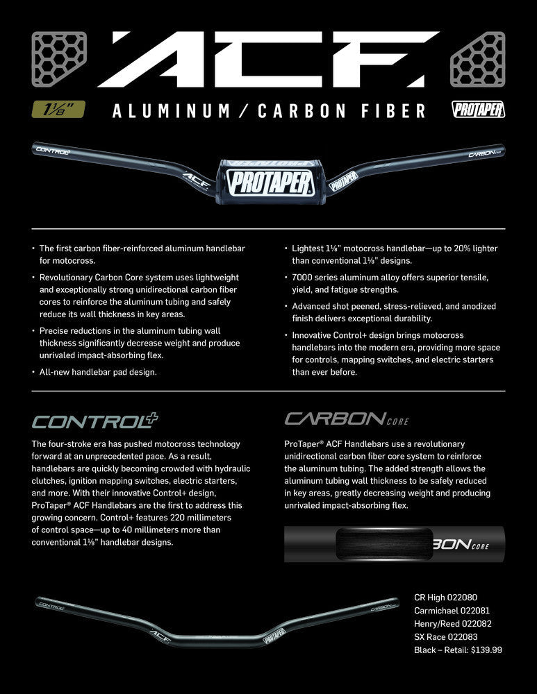 ProTaper ACF CR High Handlebar - Black - 022080