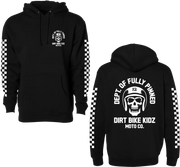 Fully Pinned Hoodie Black Lg - DBK