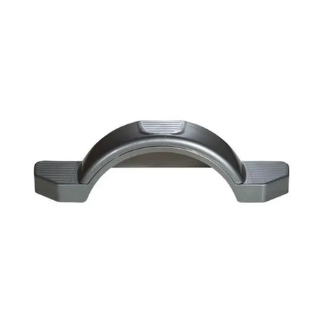 Fulton 12-Inch Plastic Fender for Silver Tires, model 008592, sleek silver design, durable high-quality plastic, trailer tire protection.