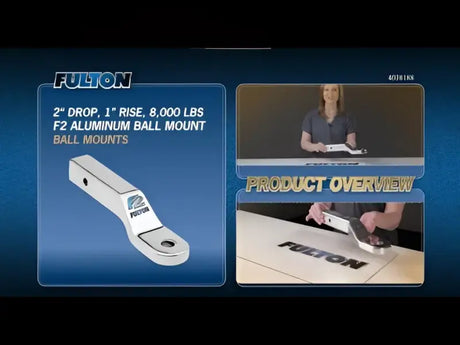 Fulton Aluminum Ball Mount with 2-Inch Drop - Trailer Hitch