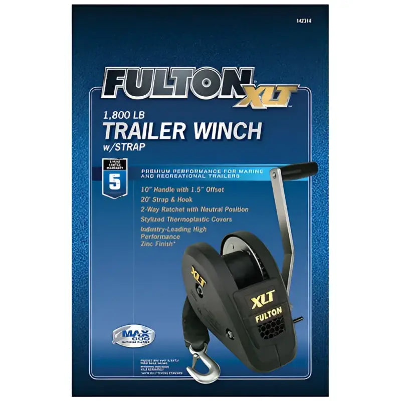 Fulton Winch 1800 Lbs. Single-Speed With 20’ Cable - Trailer Boat