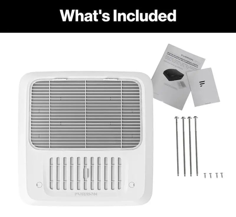 White air vent with hardware and manuals for Furrion FACT12CA2-PS-AM Chill RV AC