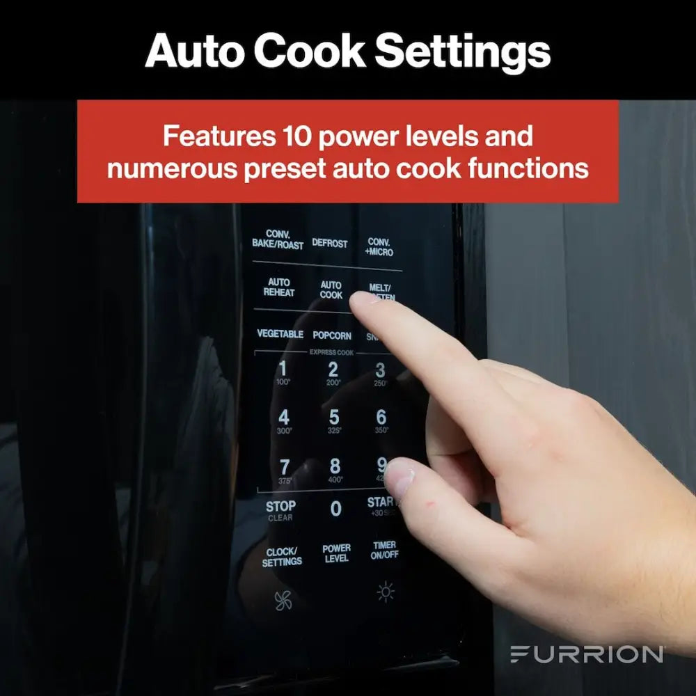 Furrion LLC Auto-Cooking Menu Microwave Oven FMCM15A-BL - Over-THE-Range Convection
