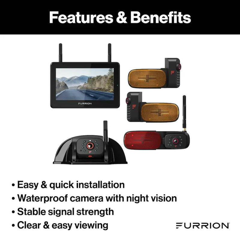 Furrion LLC Waterproof Cameras With Night Vision Backup Camera FOS7Htapm - RV Observation