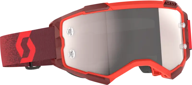 Fury Goggle Red Silver Chrome Works