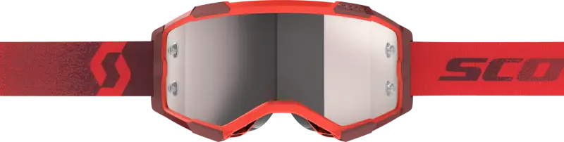 Fury Goggle Red Silver Chrome Works