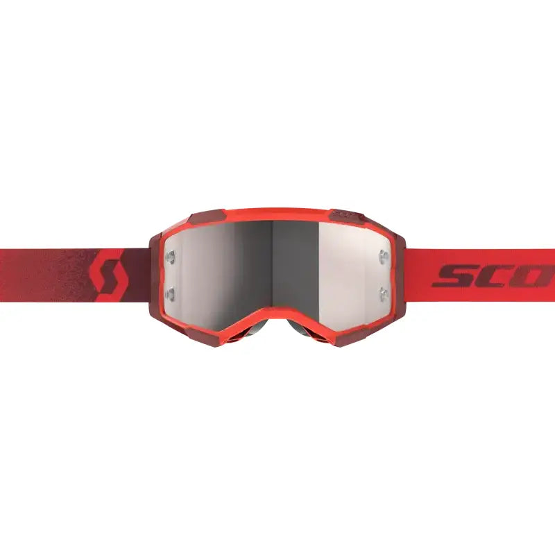 Fury Goggle Red Silver Chrome Works