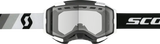 Black and white Fury Snowcross Goggle Premium Black with clear lens for skiing