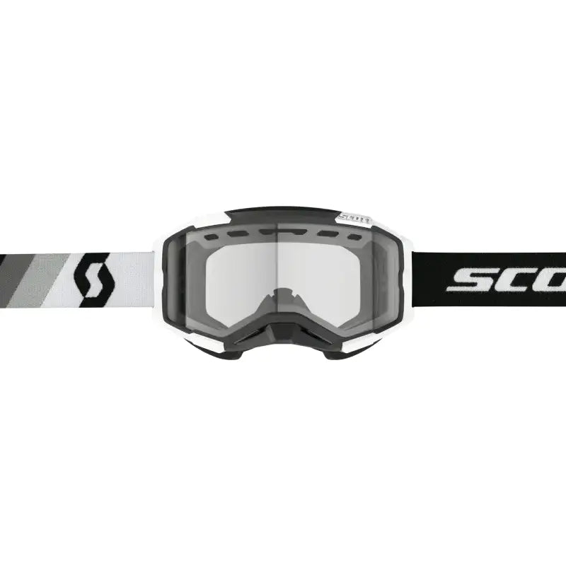 Black and white Fury Snowcross Goggle Premium Black with clear lens for skiing
