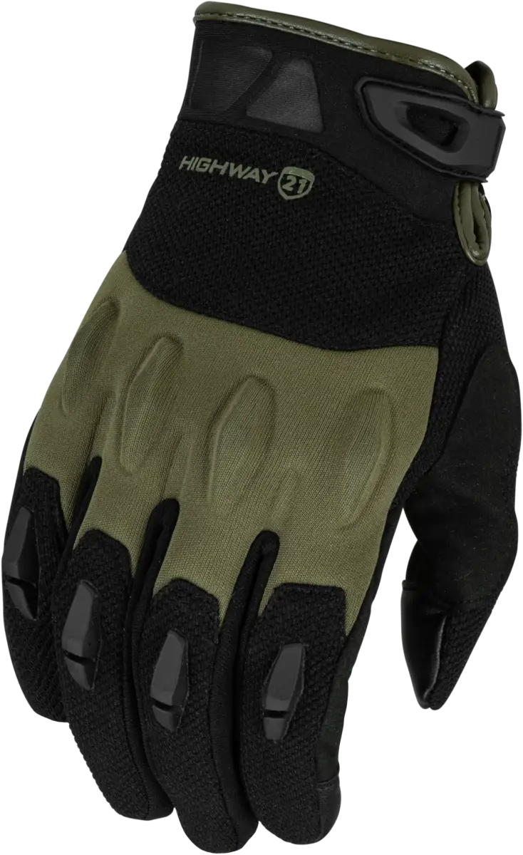 Fury Gloves Black/Olive Sm - HIGHWAY 21