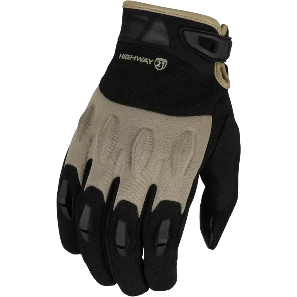 Fury Gloves Black/Sand Md - HIGHWAY 21