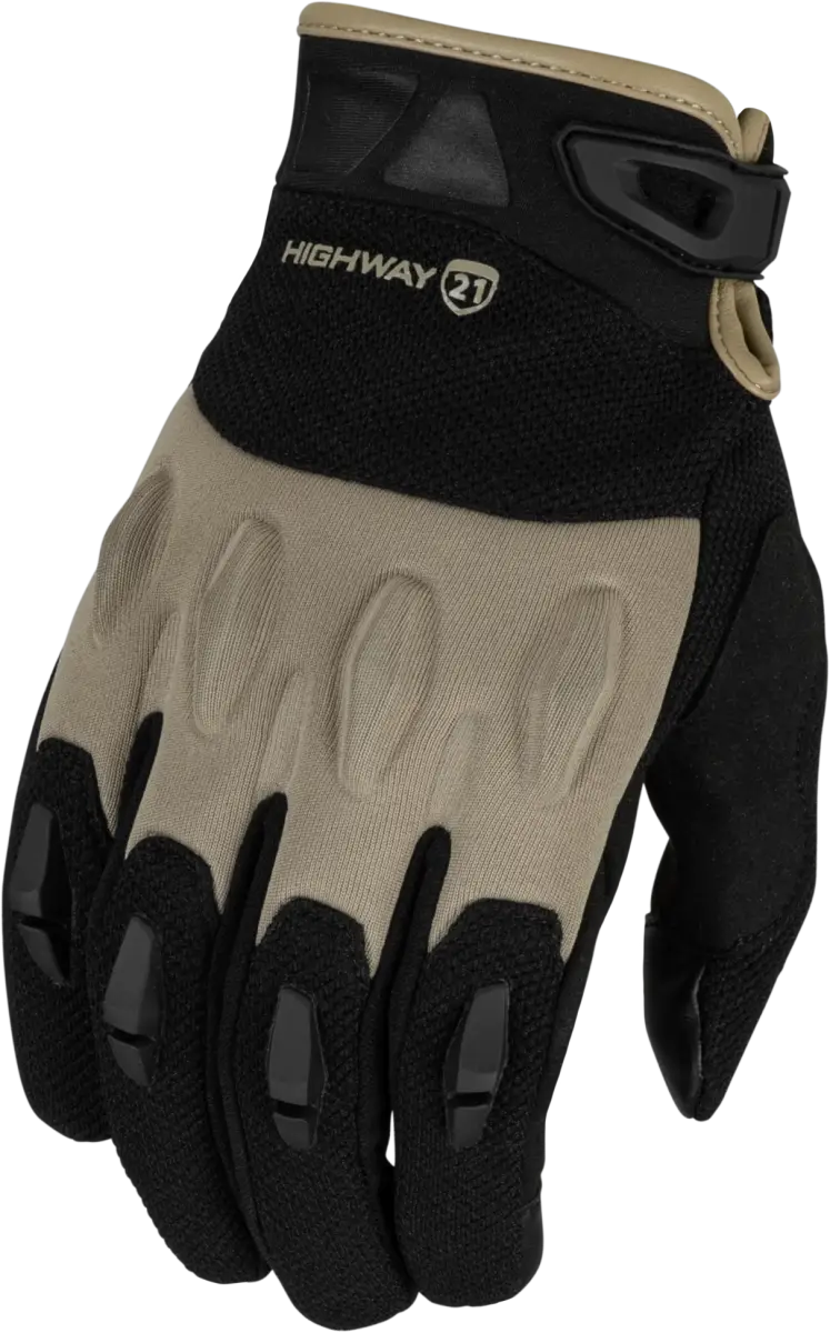 Fury Gloves Black/Sand 2x - HIGHWAY 21