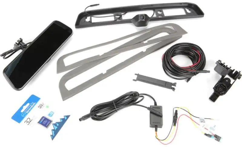 Sleek black Samsung Galaxy S20 in FVMR-1171 Fullvue rear camera mirror