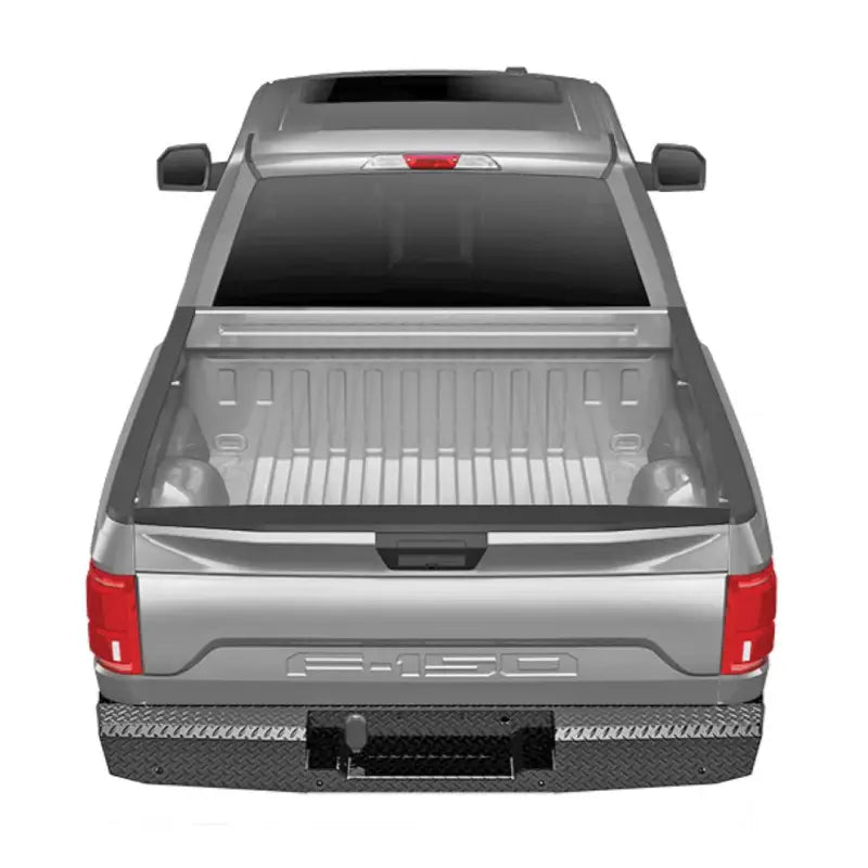 Silver pickup truck with FX1021 Trailfx full replacement rear bumper for Ford F150