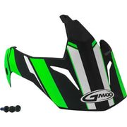 G011083 Visor W/Screws Vertical Gm 11 Black/Hi Vis Green