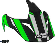 G011083 Visor W/Screws Vertical Gm 11 Black/Hi Vis Green