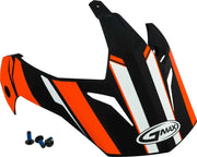 G011085 Visor W/Screws Vertical Gm 11 Black/Hi Vis Orange