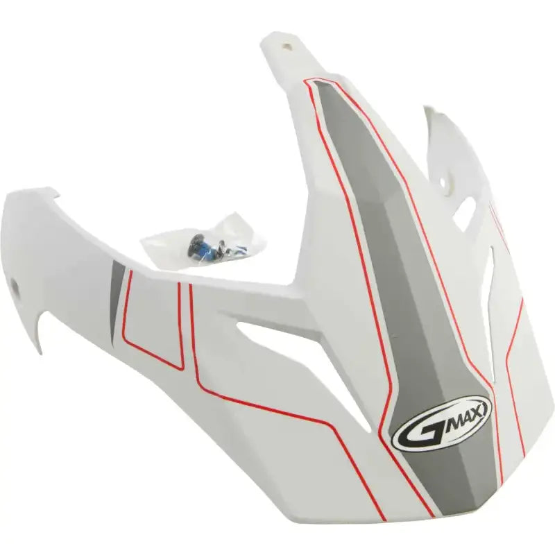G011089 Visor W/Screws Expedition Matte White/Red Gm 11