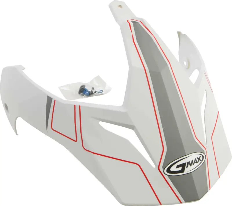 G011089 Visor W/Screws Expedition Matte White/Red Gm 11